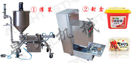 盒裝辣椒醬灌裝機（灌裝-封蓋）