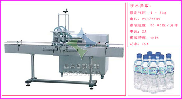 直線雙頭液體灌裝機